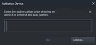 Authorize the device on the desktop